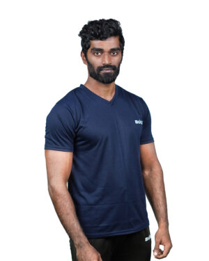 True Navy V-Neck Half Sleeves T-Shirt